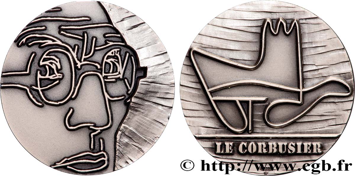ARTISTES : MUSICIENS, PEINTRES, SCULPTEURS Médaille, Le Corbusier AU