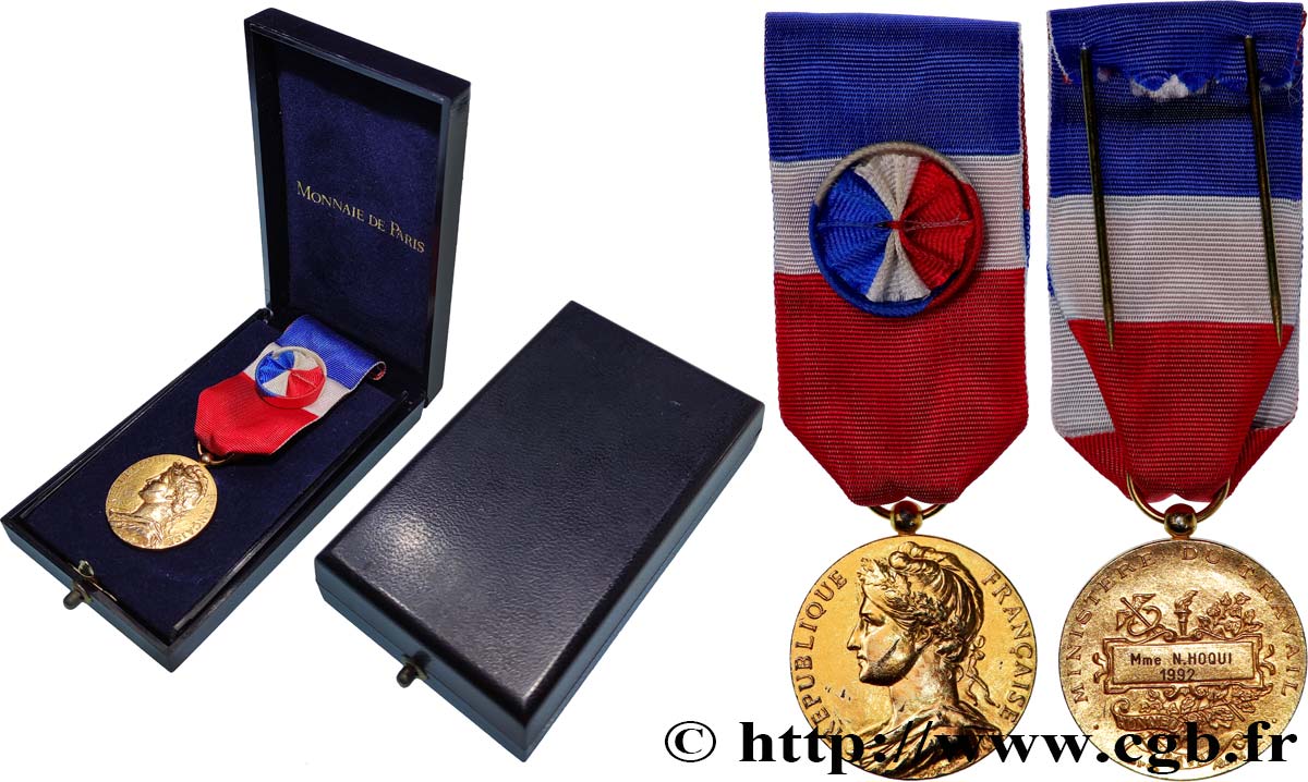 V REPUBLIC Médaille d’honneur du Travail, Ministère du Travail AU