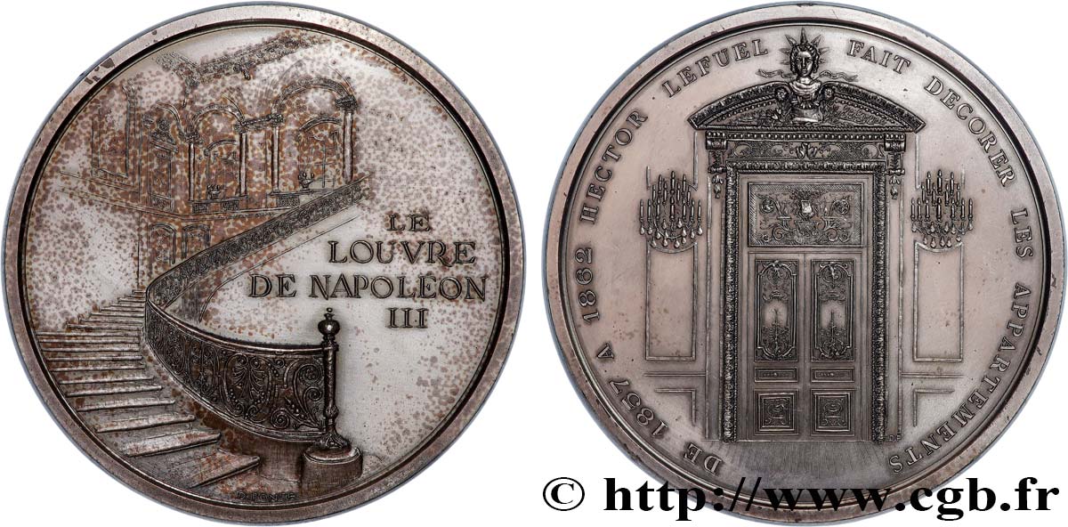 BUILDINGS AND HISTORY Médaille, Le Louvre de Napoléon III MBC+