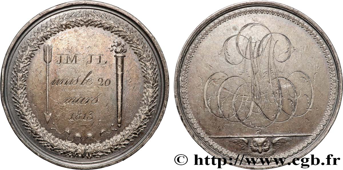AMOUR ET MARIAGE Médaille de mariage TTB