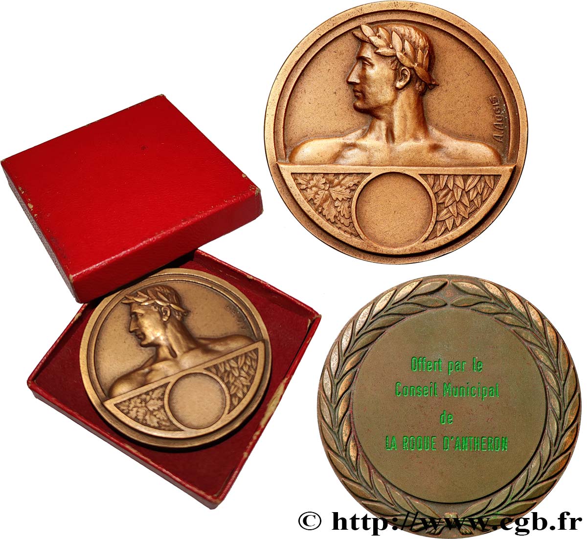 GENERAL, DEPARTEMENTAL OR MUNICIPAL COUNCIL - ADVISORS Médaille, Offert par le conseil municipal de La Roque d’Anthéron AU