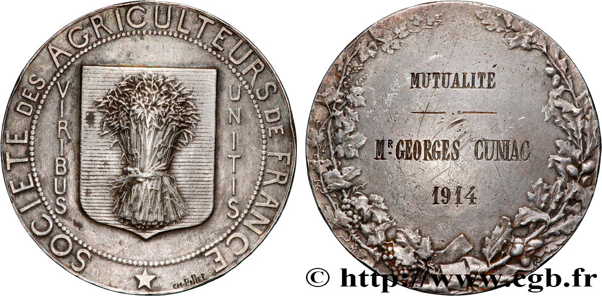 III REPUBLIC Médaille, Société des agriculteurs de France, Mutualité fme_876946 Medals III REPUBLIC Médaille, Société des agriculteurs de France, Mutualité fme_876946 Medals