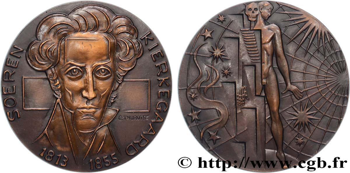 CINQUIÈME RÉPUBLIQUE Médaille, Soeren Kierkegaard SUP