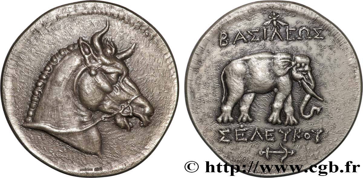 MYSIEN - PERGAMON Médaille, Reproduction d’un Tétradrachme de Pergame de Seleucus I VZ
