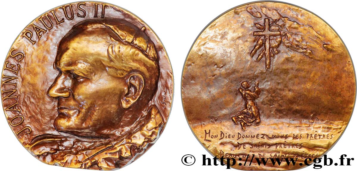 JEAN-PAUL II (Karol Wojtyla) Médaille, Donnez nous des prêtres VZ