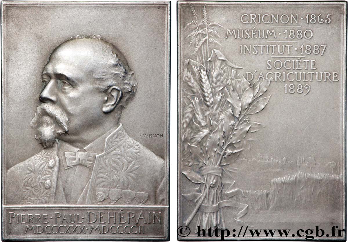 TROISIÈME RÉPUBLIQUE Plaquette, Pierre-Paul Dehérain TTB+