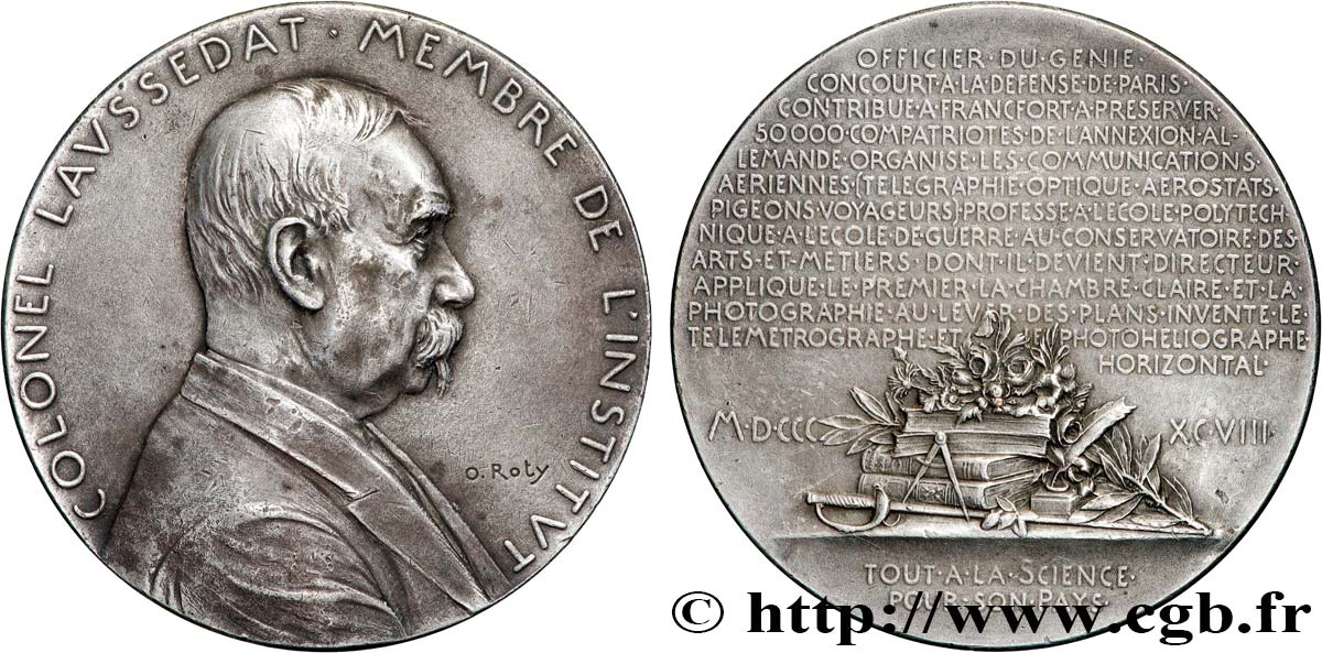 TERCERA REPUBLICA FRANCESA Médaille, Colonel Laussedat MBC