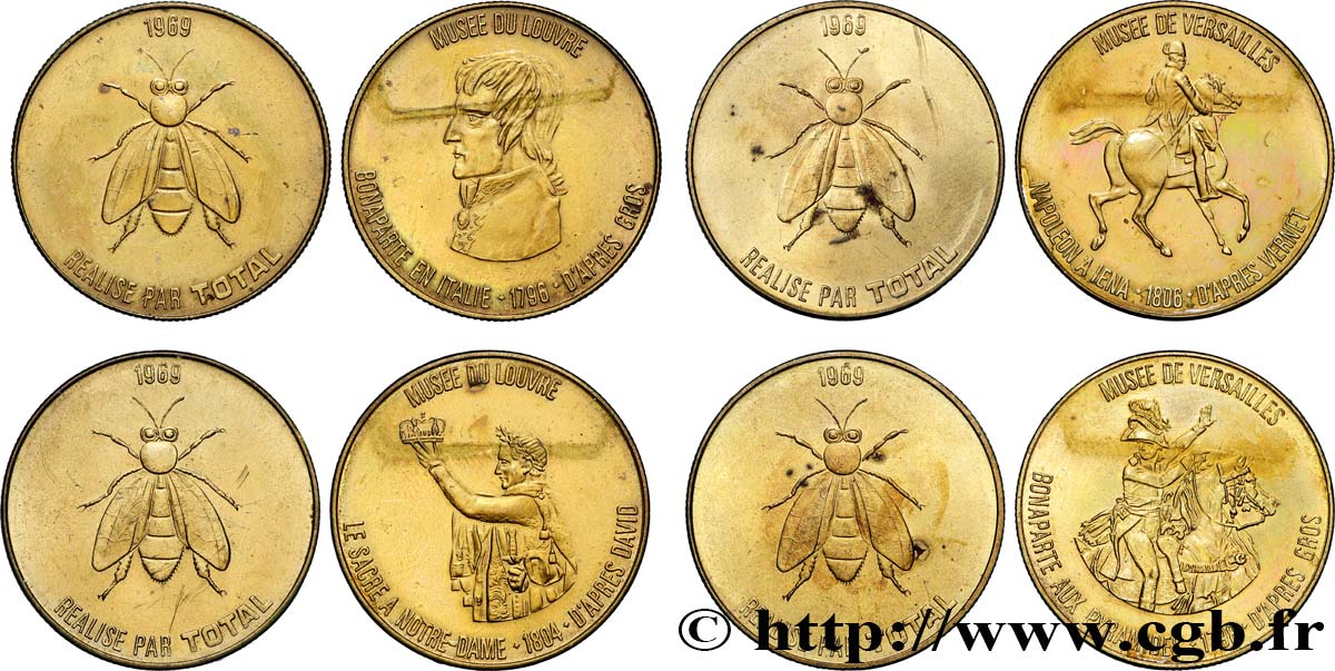 FUNFTE FRANZOSISCHE REPUBLIK Médailles, lot de 4 ex. fVZ