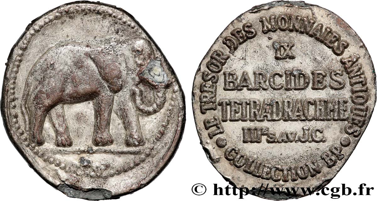 BP jetons and tokens Médaille, Barcides, Tétradrachme - n°IX AU