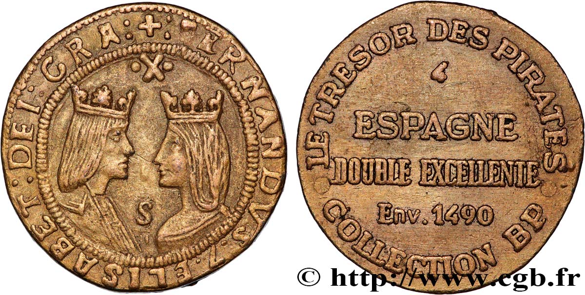 BP jetons and tokens Médaille, Espagne, Double Excellente, n°4 AU