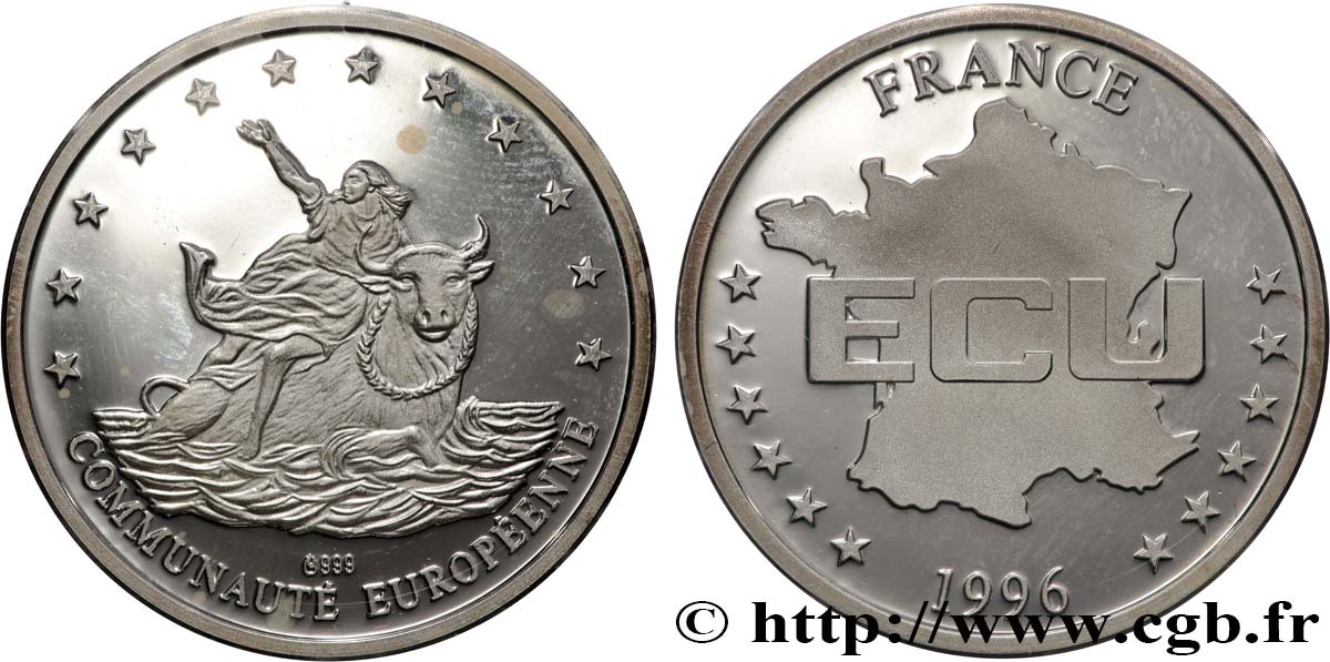 V REPUBLIC Médaille, Ecu FRANCE AU