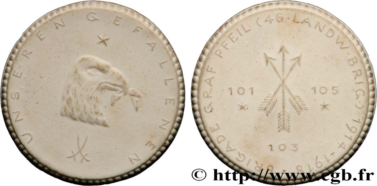 ALLEMAGNE - RÉPUBLIQUE DE WEIMAR Médaille, Brigade Graf Pfeil TTB+