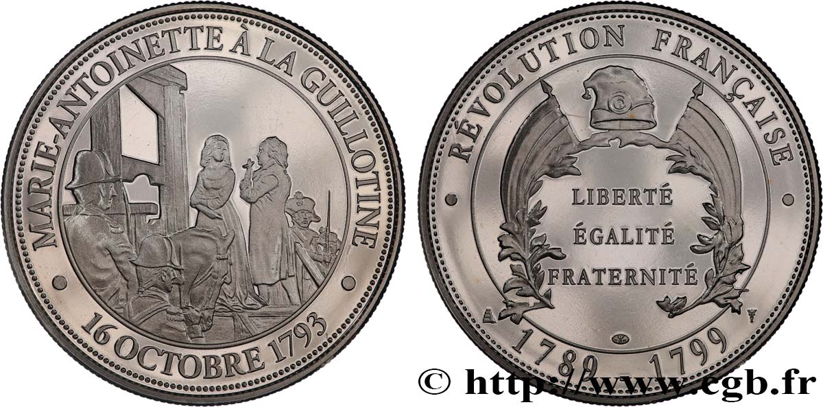 QUINTA REPUBBLICA FRANCESE Médaille, Marie-Antoinette à la guillotine SPL