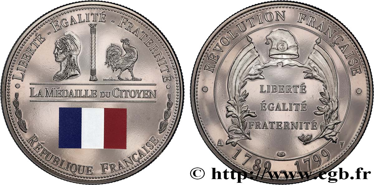 W2603 Rare Médaille Directoire Mort Letellier Palloy An 4 1795 Paris Bernheim
