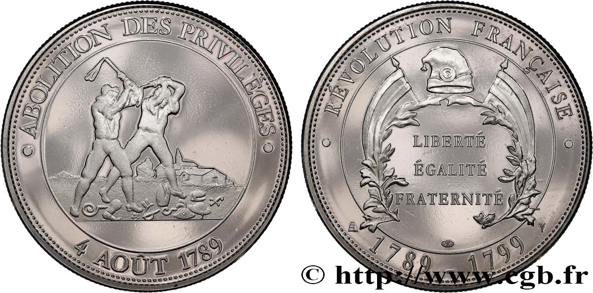 FUNFTE FRANZOSISCHE REPUBLIK Médaille, Abolition des privilèges VZ