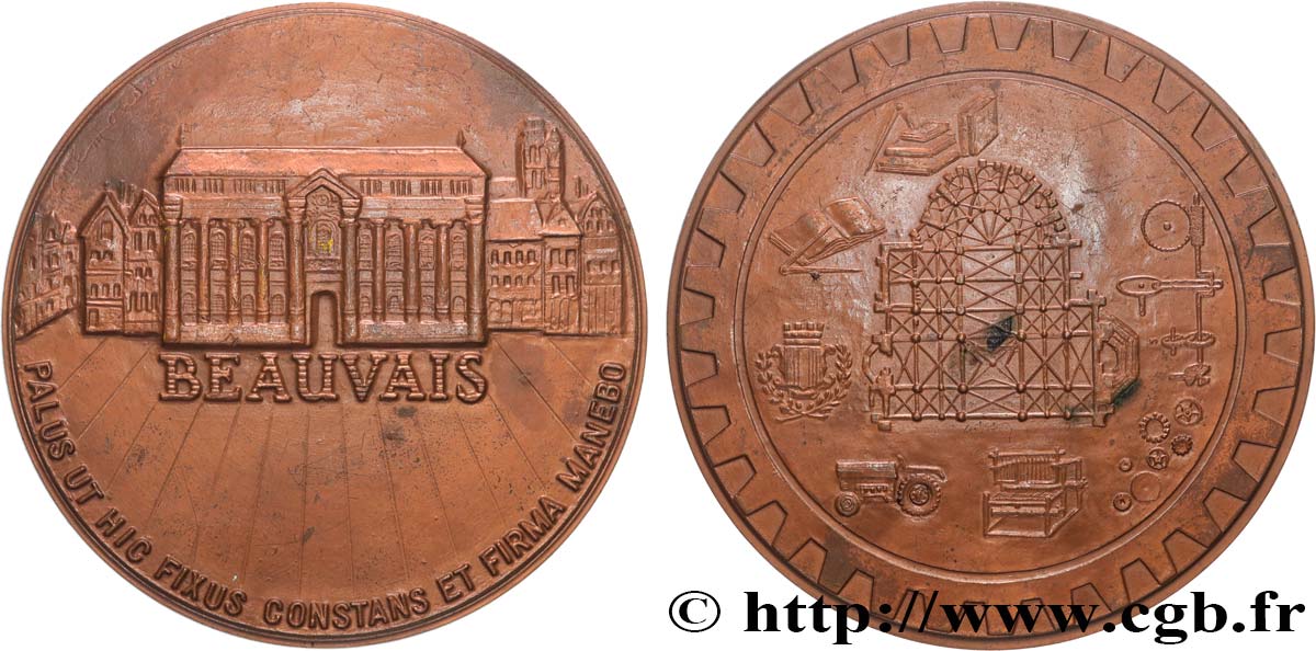 QUINTA REPUBLICA FRANCESA Médaille, Beauvais, le Travail MBC