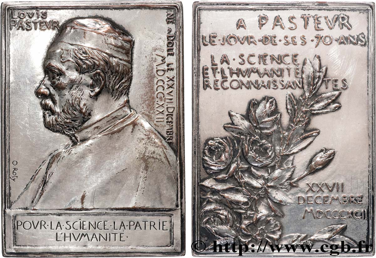 FAMOUS FIGURES Plaque, Louis Pasteur VF