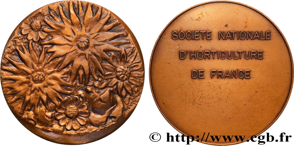 AGRICULTURAL, HORTICULTURAL, FISHING AND HUNTING SOCIETIES Médaille, Société nationale d’horticulture de France AU
