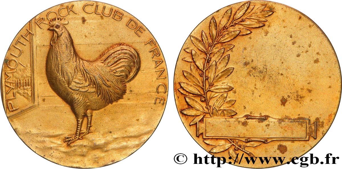 MUSIQUE, ARTS ET CONCERTS Médaille, Plymouth Rock Club de France EBC