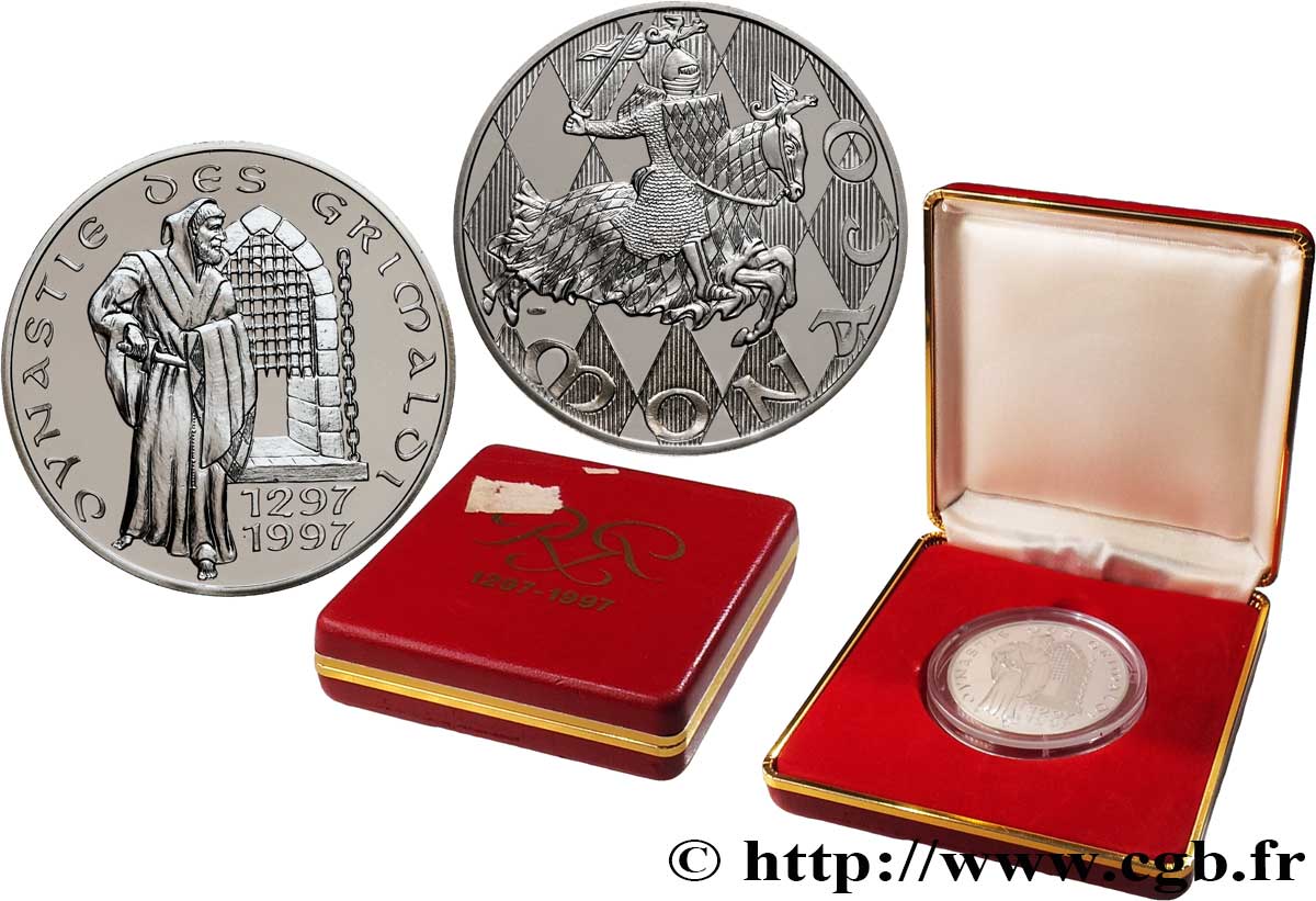 MONACO Médaille, 700e anniversaire de la dynastie des Grimaldi SPL