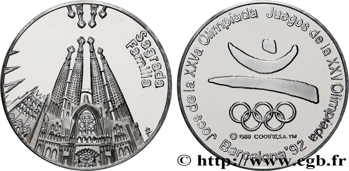 JEUX OLYMPIQUES Médaille, Jeux olympiques de Barcelone, Sagrada Familia MS