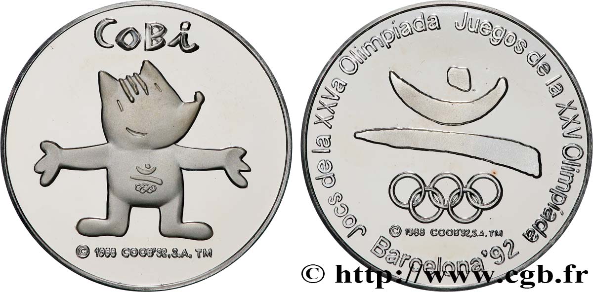 JEUX OLYMPIQUES Médaille, Jeux olympiques de Barcelone, Cobi SPL