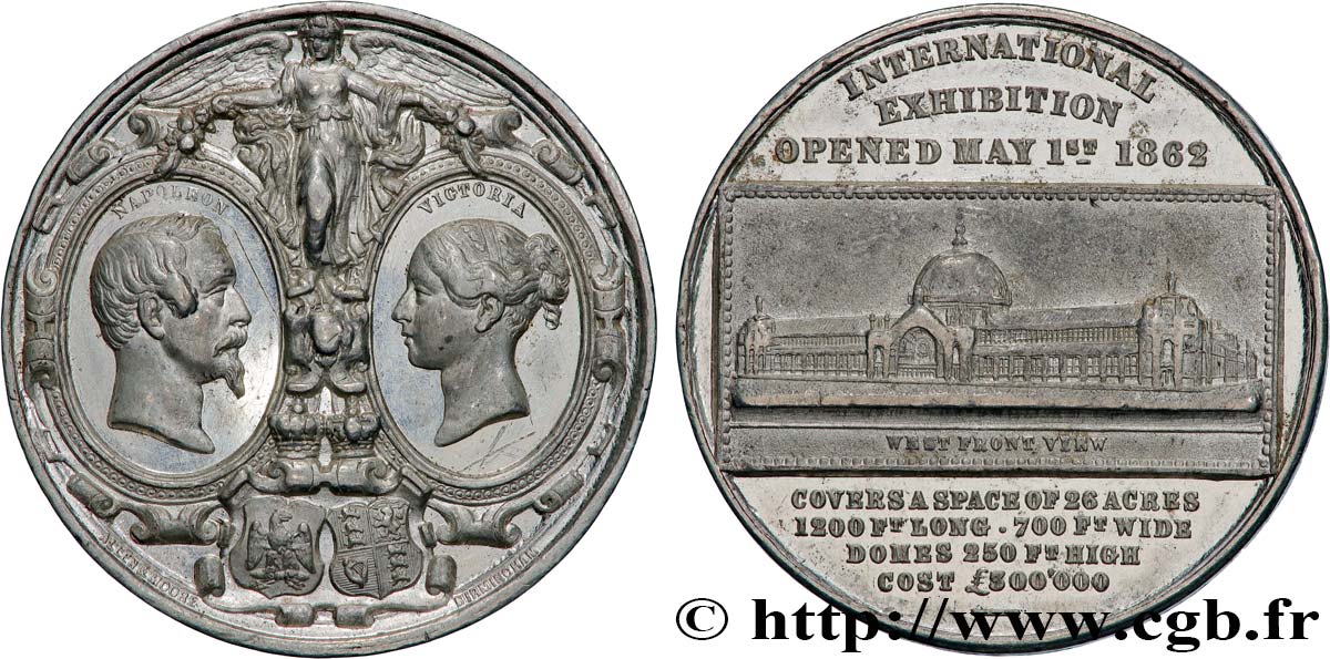 GRAN BRETAGNA - VICTORIA Médaille, Visite de Napoléon III à Victoria q.SPL