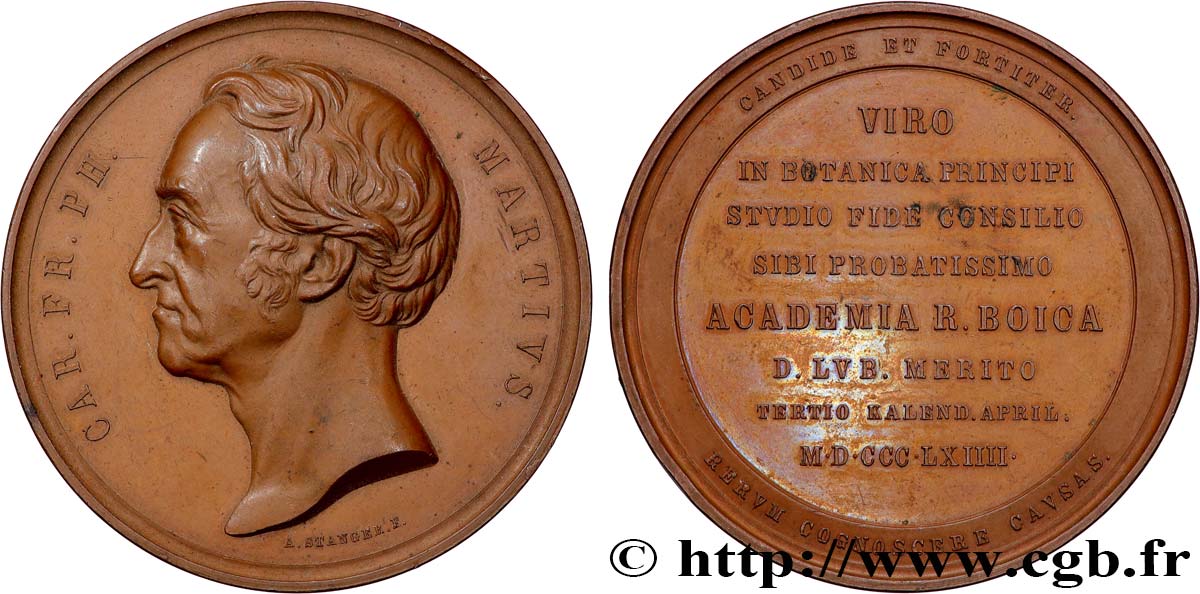 ALEMANIA Médaille, Carl Friedrich Philipp von Martius MBC+