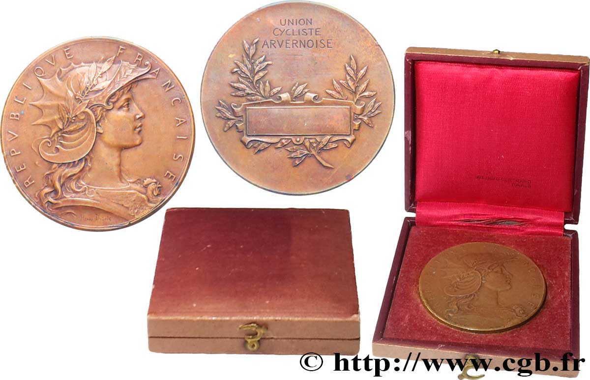 TROISIÈME RÉPUBLIQUE Médaille, Union cycliste arvernoise TTB