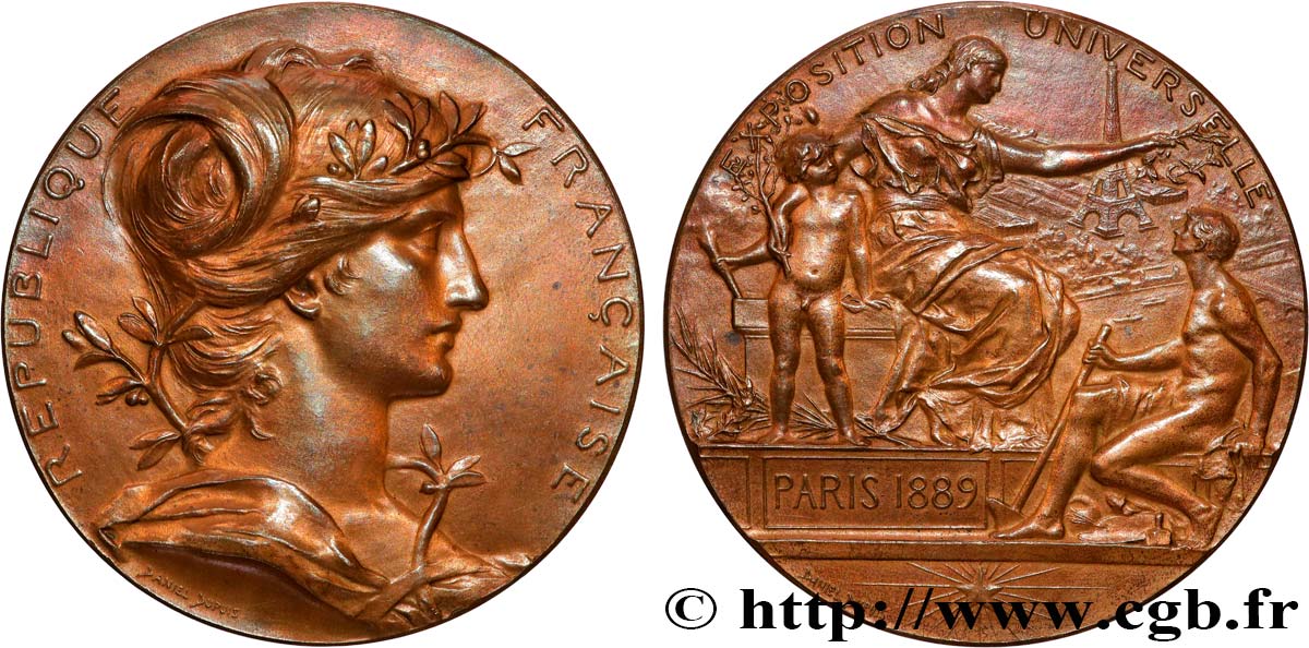 TROISIÈME RÉPUBLIQUE Médaille, Exposition universelle TTB+