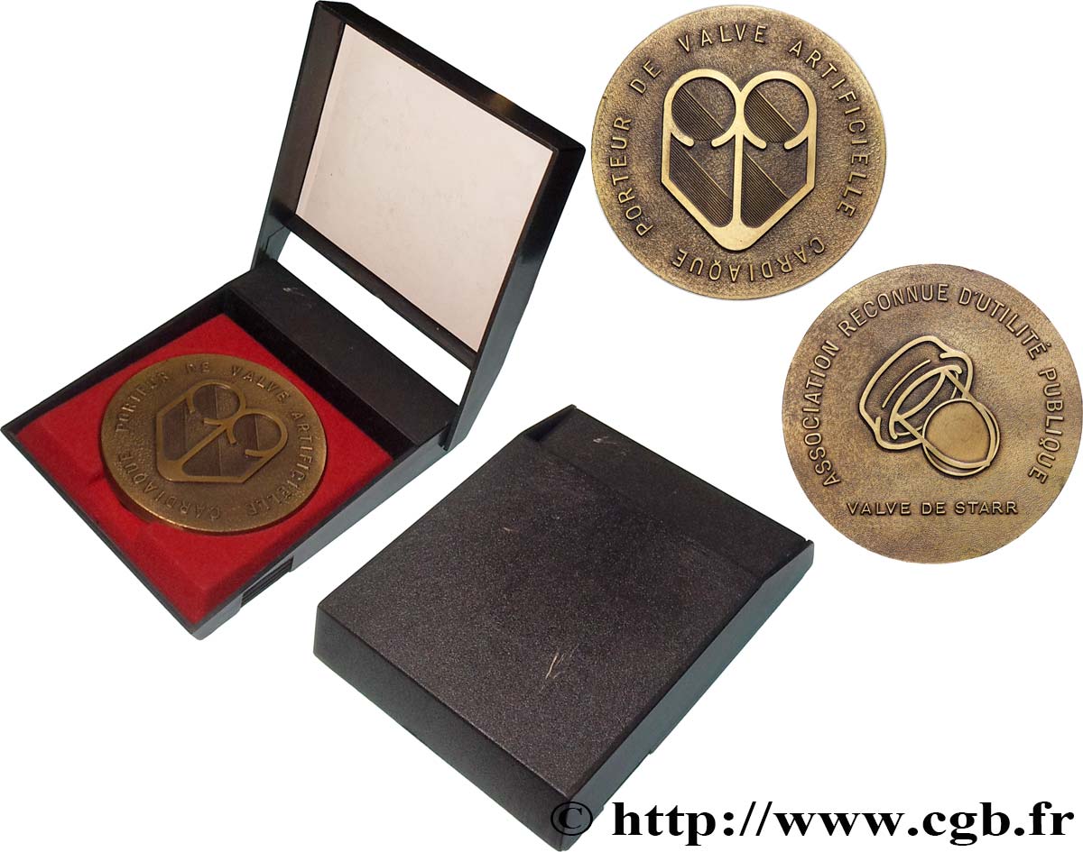 MÉDECINE - SOCIÉTÉS MÉDICALES Médaille, Valve de Starr, Porteur de valve artificielle MBC+