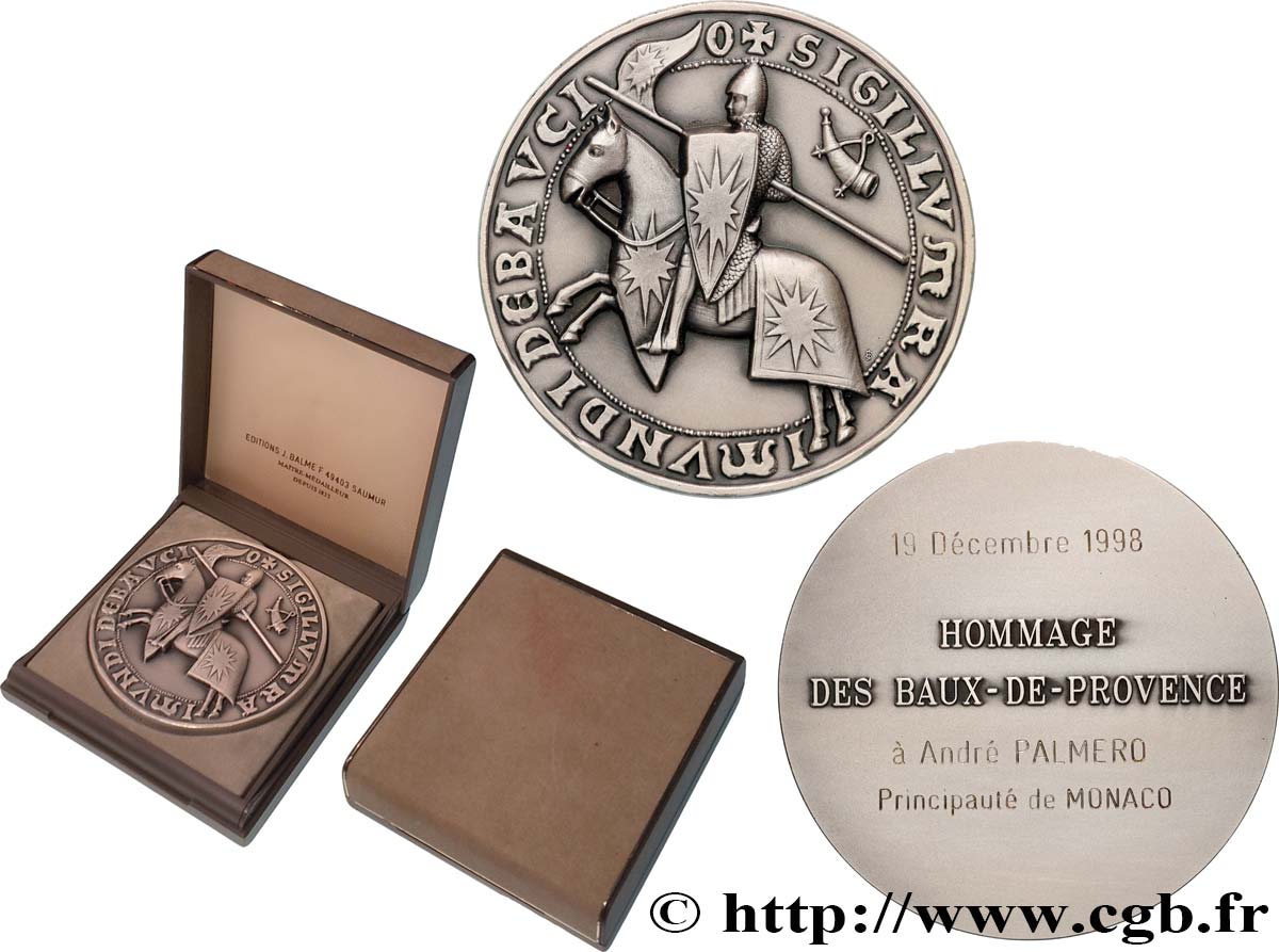 MONACO Médaille, Hommage des Baux-de-Provence EBC