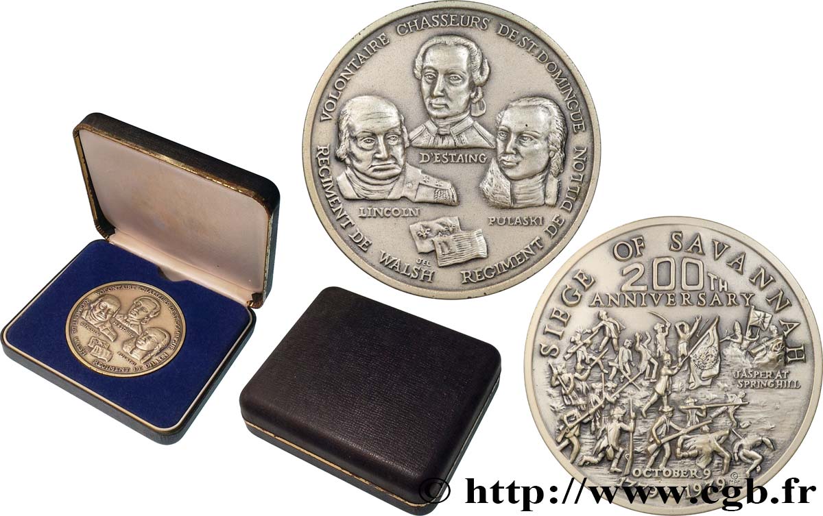 VEREINIGTE STAATEN VON AMERIKA Médaille, Bicentenaire du Siège de Savannah fVZ