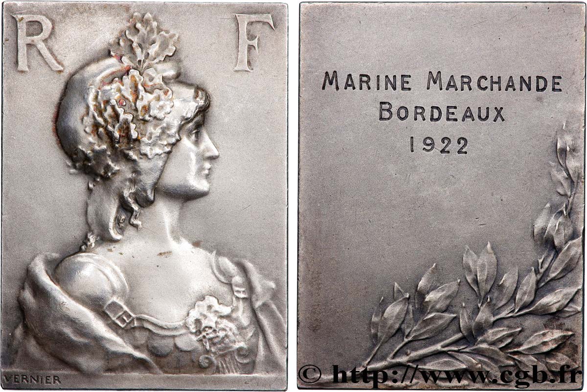 TERZA REPUBBLICA FRANCESE Plaquette, Marine marchande q.SPL