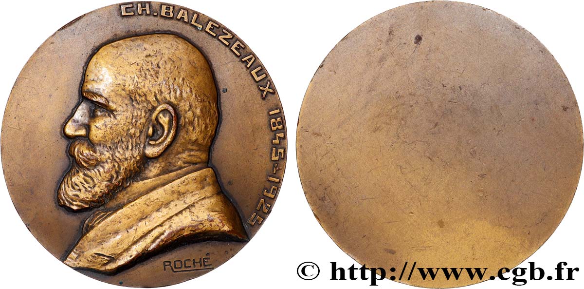 III REPUBLIC Médaille, Charles Balezeaux AU