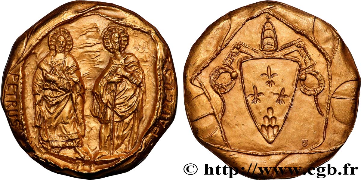 VATICAN ET ÉTATS PONTIFICAUX Médaille, Paul VI, Saint Pierre et Saint Paul SUP
