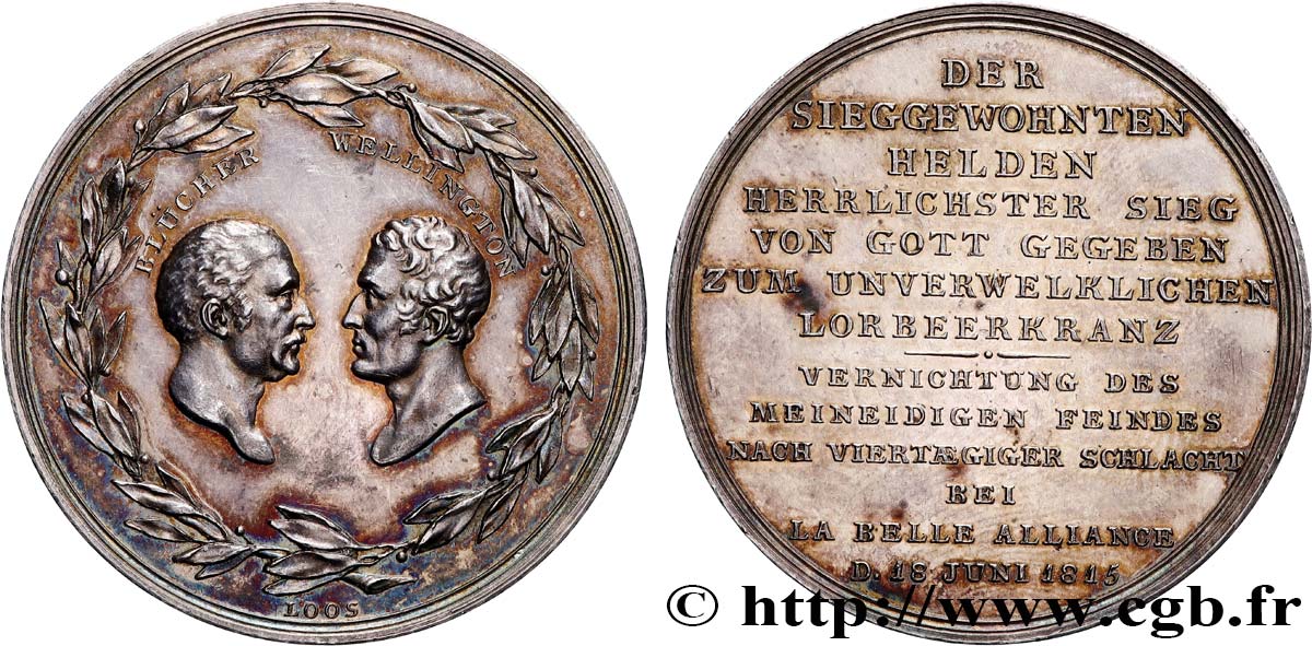 ALLEMAGNE - ROYAUME DE PRUSSE - FRÉDÉRIC-GUILLAUME III Médaille, La belle alliance AU