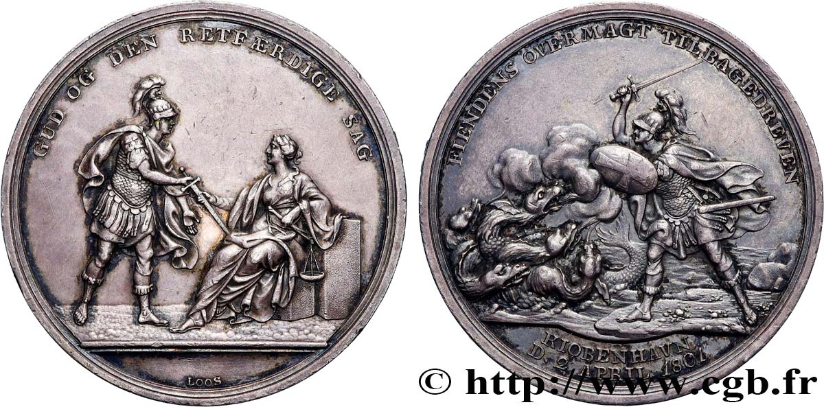 GRAN BRETAGNA - GIORGIO III Médaille, Victoire de la bataille de Copenhague q.SPL