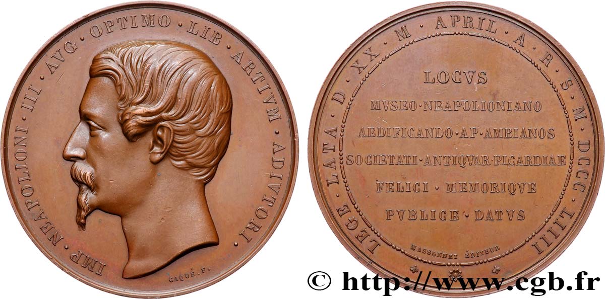 SECOND EMPIRE Médaille, Musée national de Picardie SUP