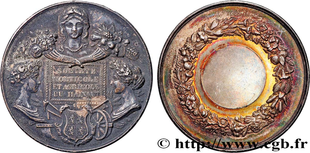 BELGIUM Médaille, Société horticole et agricole du Hainaut XF