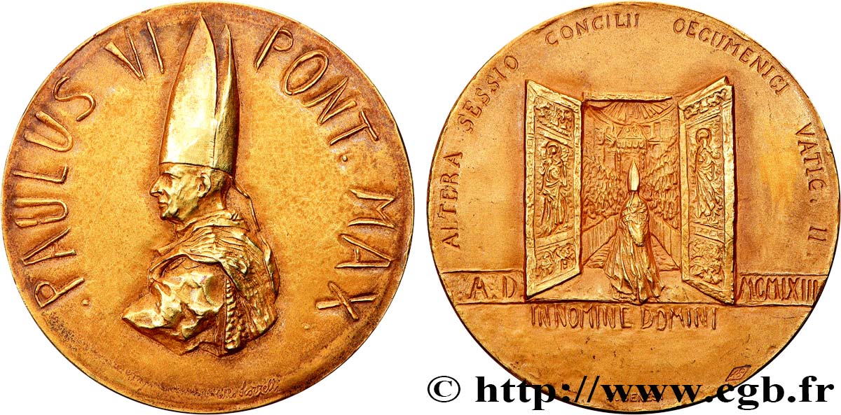 VATICAN ET ÉTATS PONTIFICAUX Médaille, Paul VI, Concile oecuménique Vatican II SUP