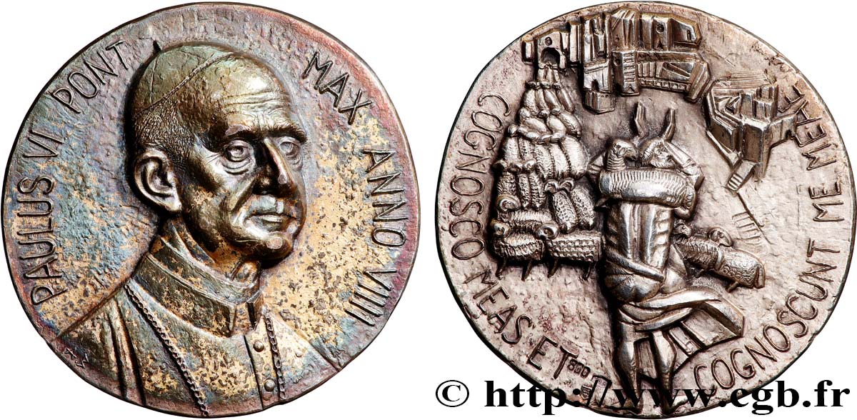 VATICAN AND PAPAL STATES Médaille annuelle, Paul VI AU