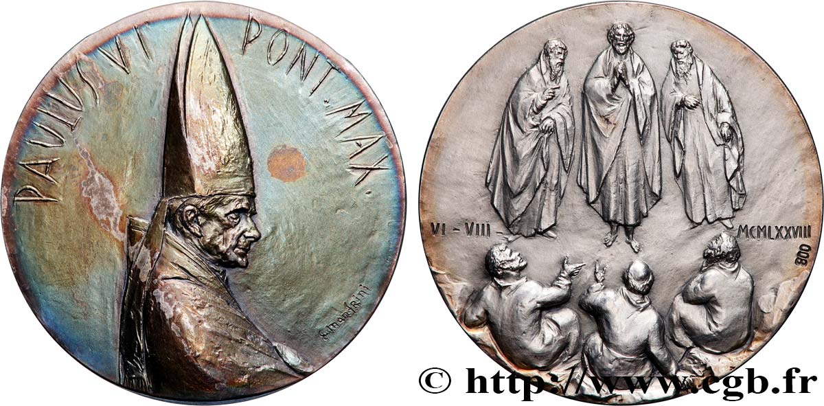 VATICAN AND PAPAL STATES Médaille annuelle, Paul VI AU