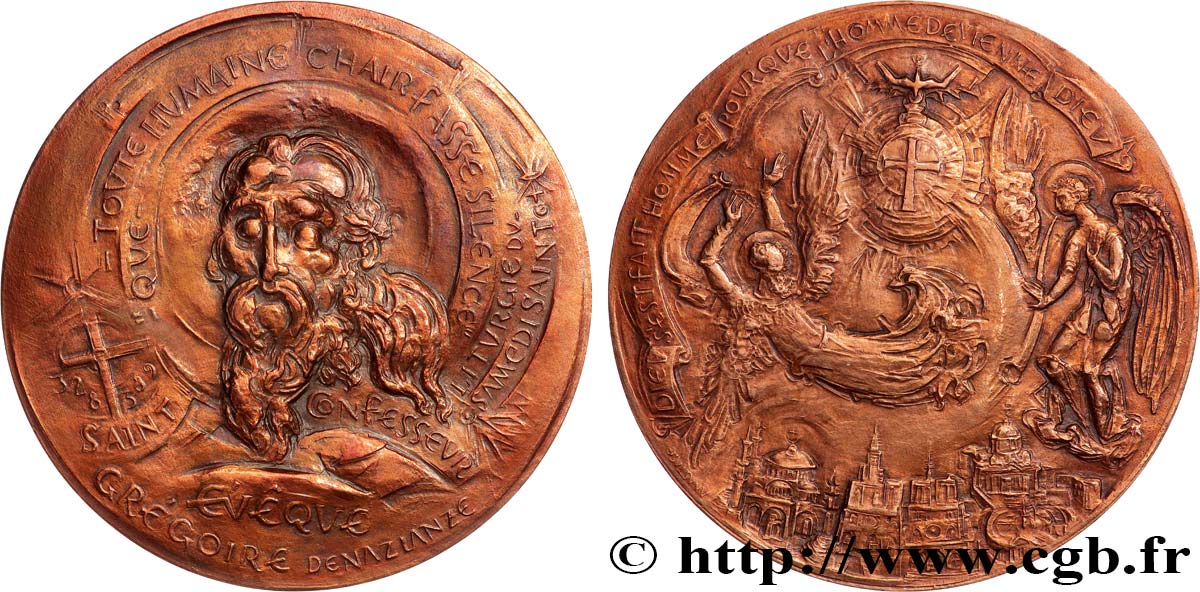 MÉDAILLES RELIGIEUSES Médaille, Saint Grégoire de Nazianze AU