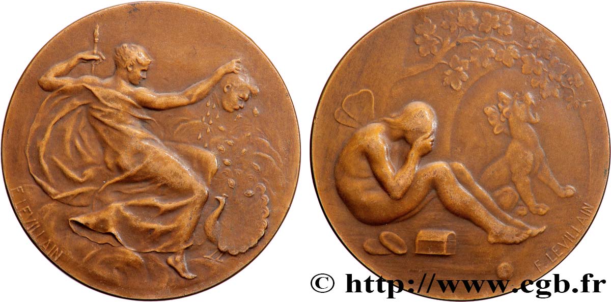 III REPUBLIC Médaille, Junon et Psyché, n°114 AU