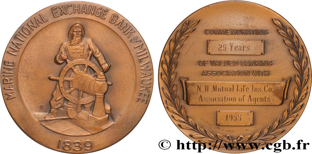 STATI UNITI D AMERICA Médaille, Marine National Exchange Bank BB