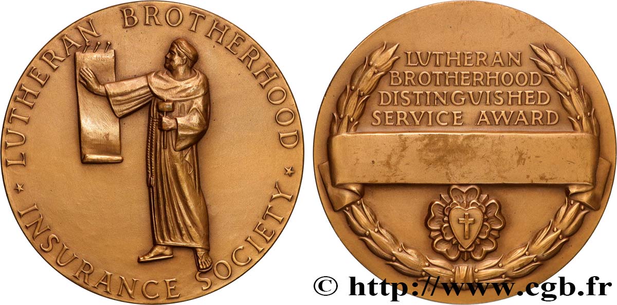 ESTADOS UNIDOS DE AMÉRICA Médaille, Lutheran Brotherhood EBC