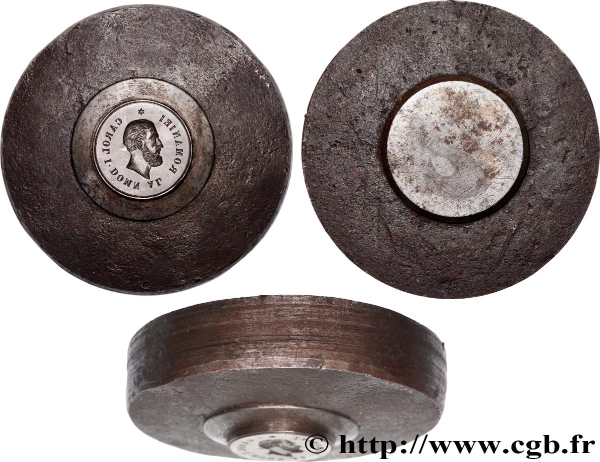 ROMANIA - CHARLES I Matrice, Tête de Charles Ier de Roumanie fVZ