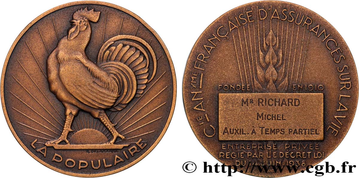 ASSURANCES Médaille, La Populaire TTB