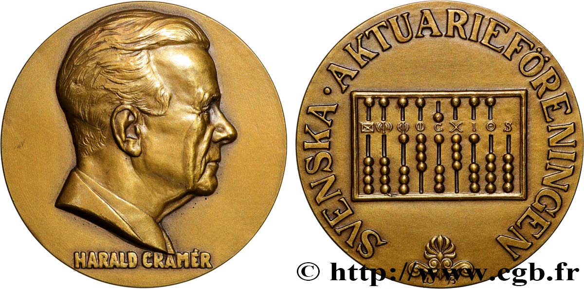 SWEDEN Médaille, Harald Cramer AU